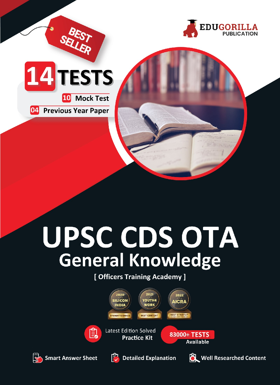 UPSC CDS OTA General Knowledge Book 2023 (English Edition) - 10 Mock Tests and 4 Previous Year Papers (1600 Solved Questions) with Free Access to Online Tests - Page 1