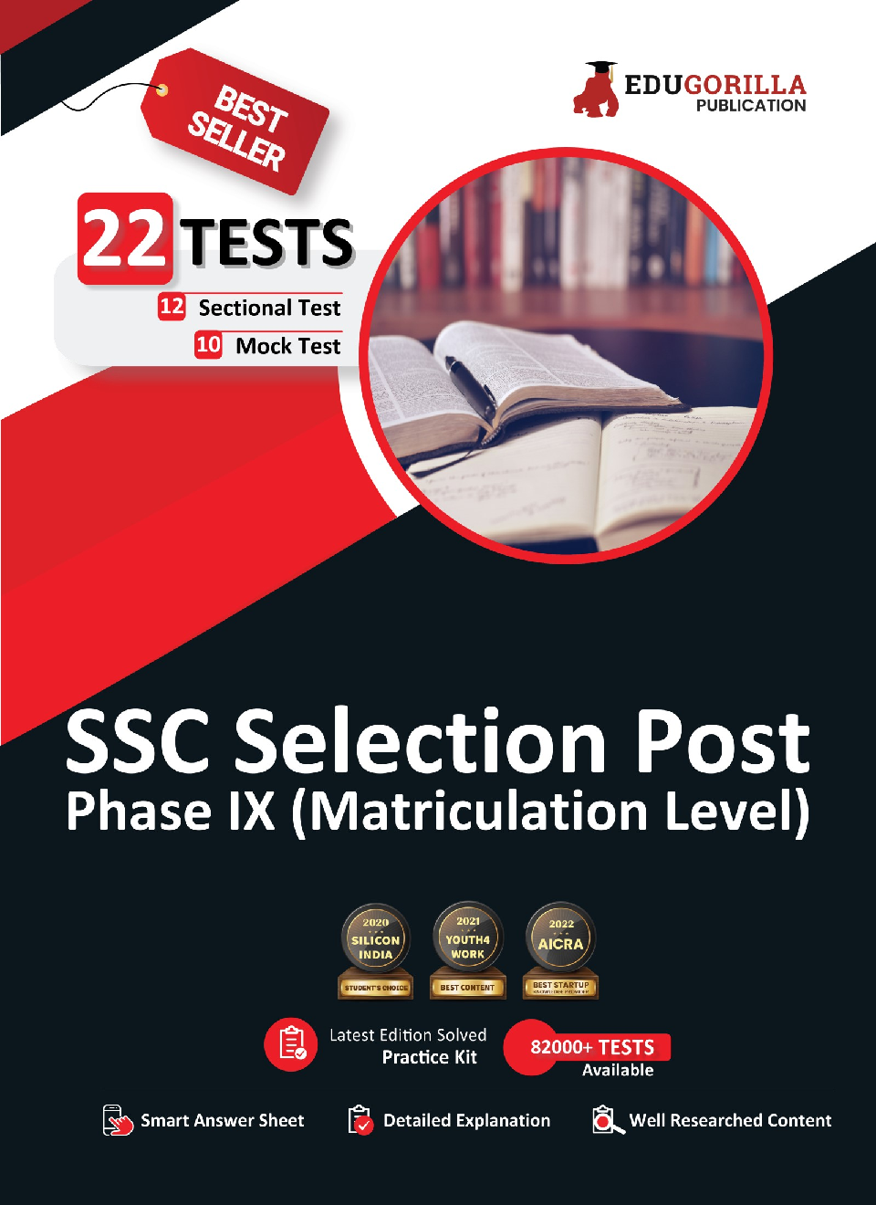 SSC Selection Post Phase IX Book Matriculation level 2023 (English Edition) - 10 Full Length Mock Tests and 12 Sectional Tests (1300 Solved Questions) with Free Access to Online Tests - Page 1