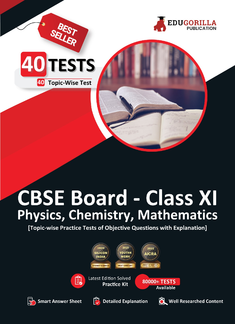 EduGorilla CBSE Board Class XI (Science-PCM) Exam 2023 - 40 Solved MCQ Practice Tests For Physics, Chemistryand Mathematics with Free Access to Online Tests - Page 1