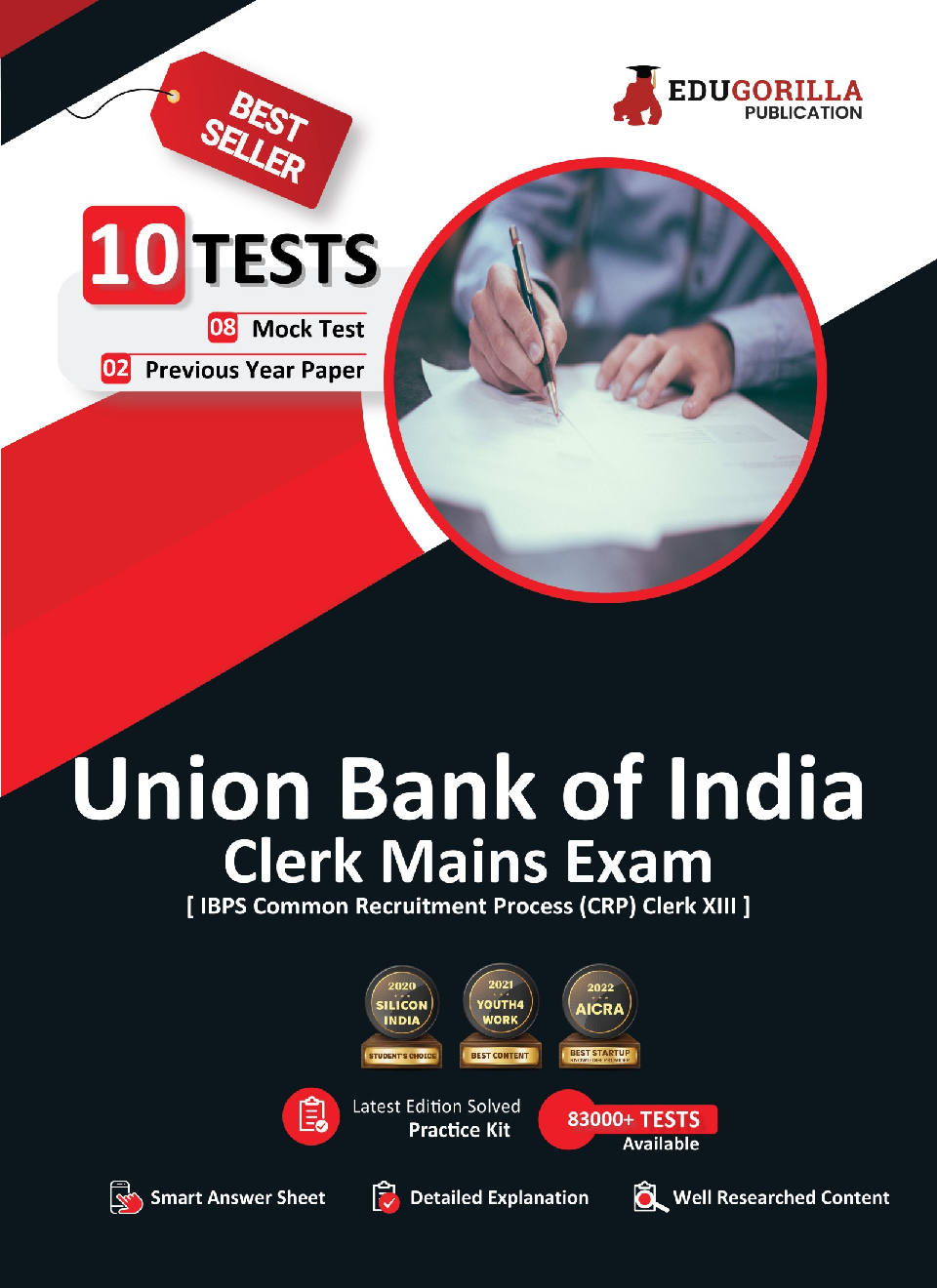 Union Bank of India Clerk Mains (IBPS CRP PO/MT XIII) Book 2023 (English Edition) - 8 Full Length Mock Tests and 2 Previous Year Papers with Free Access to Online Tests - Page 1