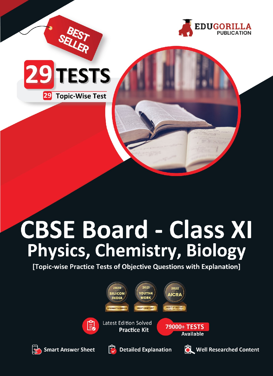 EduGorilla CBSE Board Class XI (Science-PCB) Exam 2023 - 29 Solved MCQ Practice Tests For Physics, Chemistry and Biology with Free Access to Online Tests - Page 1
