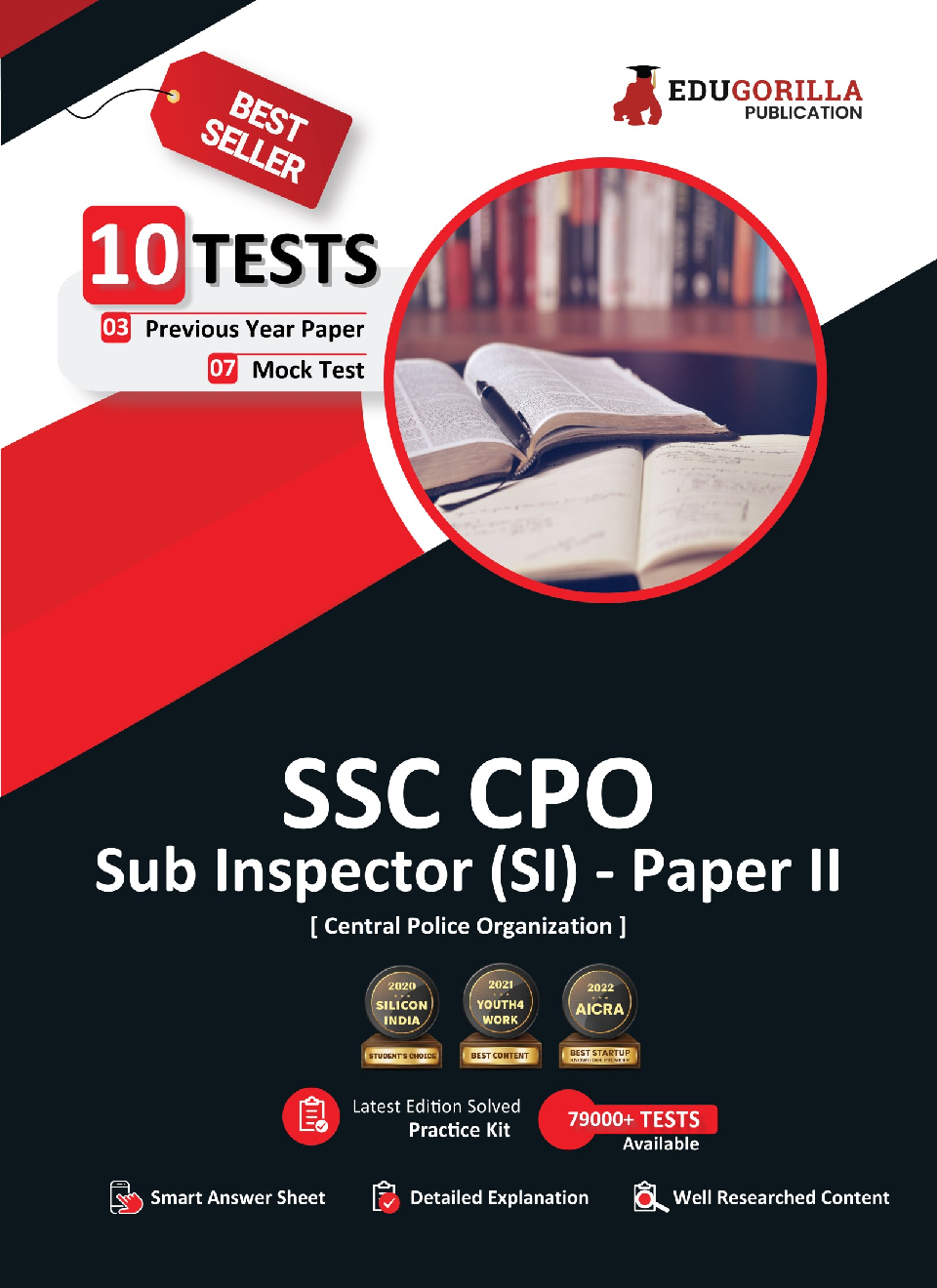 SSC CPO Sub Inspector (SI) Paper II Exam 2023 (English Edition) - 7 Mock Tests and 3 Previous Year Papers (2000 Solved Questions) with Free Access to Online Tests - Page 1