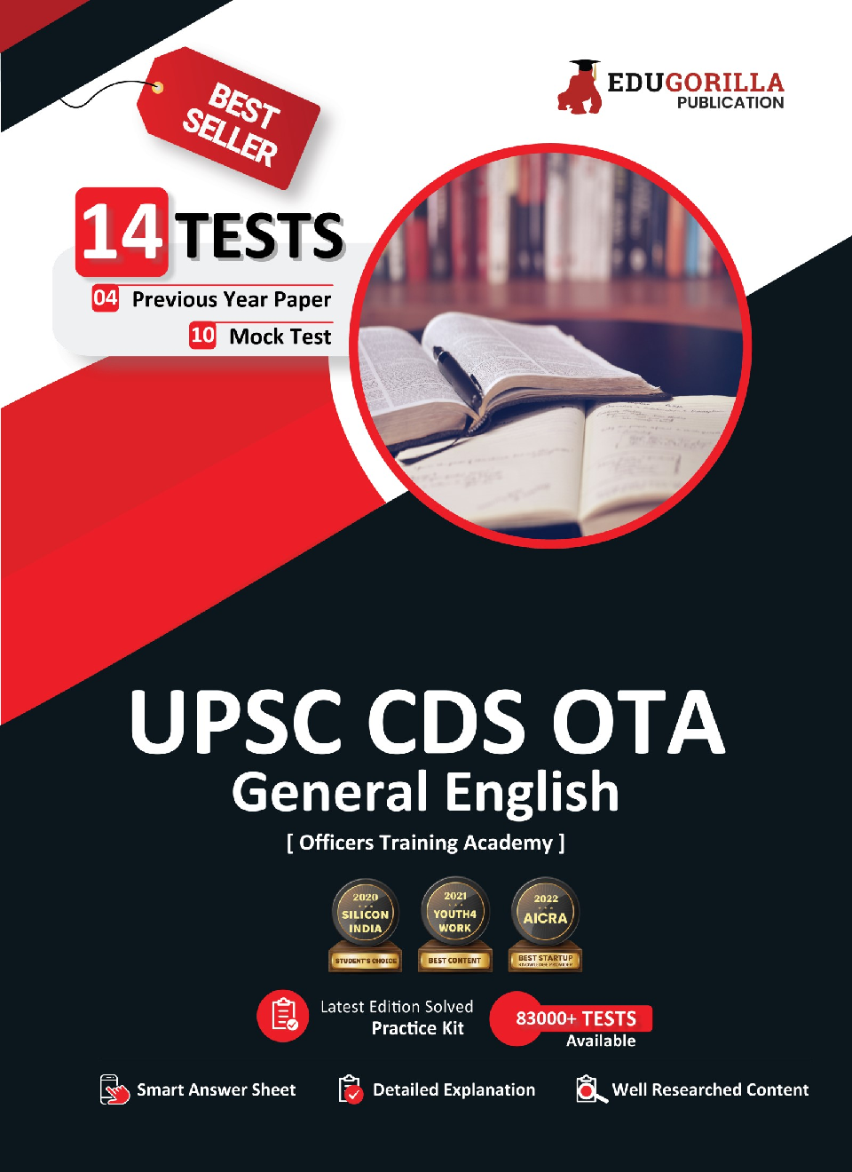 UPSC CDS OTA General English Book 2023 (English Edition) - 10 Mock Tests and 4 Previous Year Papers (1600 Solved Questions) with Free Access to Online Tests - Page 1