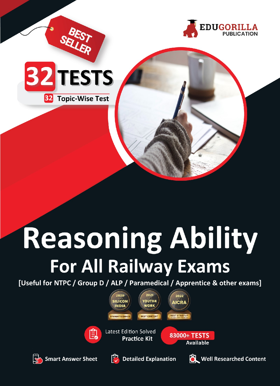 Reasoning Ability For Railway Book 2023 (English Edition) - 32 Solved Topic-wise Tests Useful for NTPC, Group D, ALP, Paramedical, Apprentice with Free Access to Online Tests - Page 1