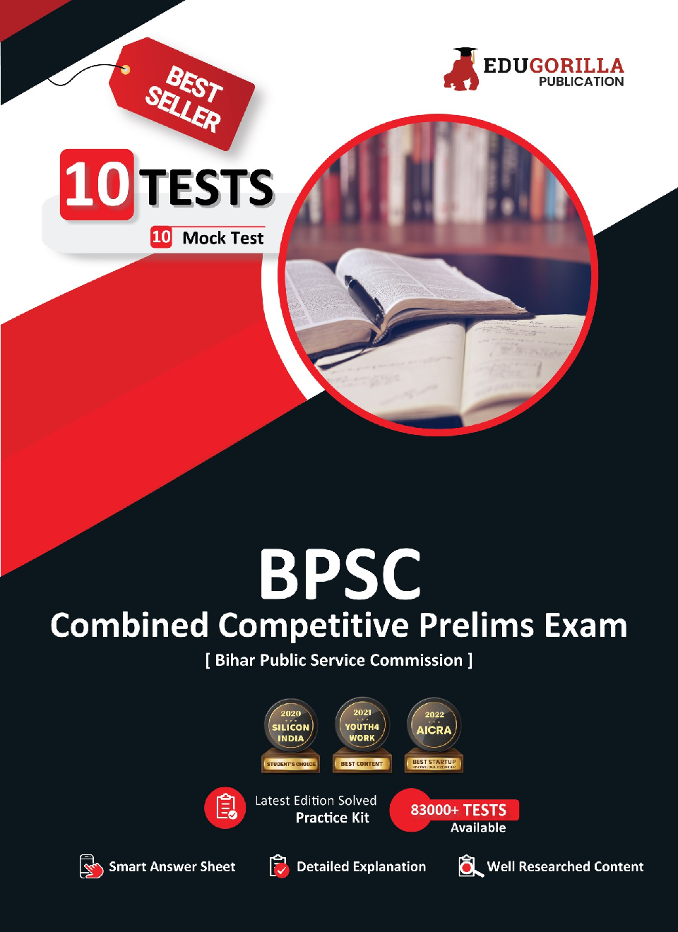 BPSC Combined Competitive Prelims Exam 2023 (English Edition) - 10 Full Length Mock Tests (1500 Solved Objective Questions) with Free Access to Online Tests - Page 1