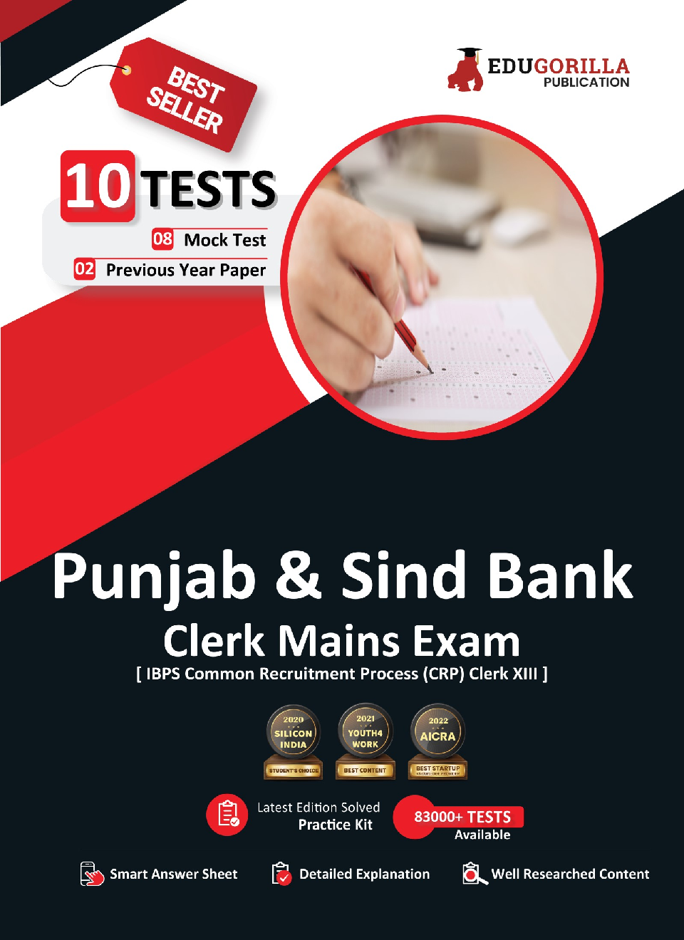 Punjab and Sind Bank Clerk Mains (IBPS CRP PO/MT XIII) Book 2023 (English Edition) - 8 Full Length Mock Tests and 2 Previous Year Papers with Free Access to Online Tests - Page 1
