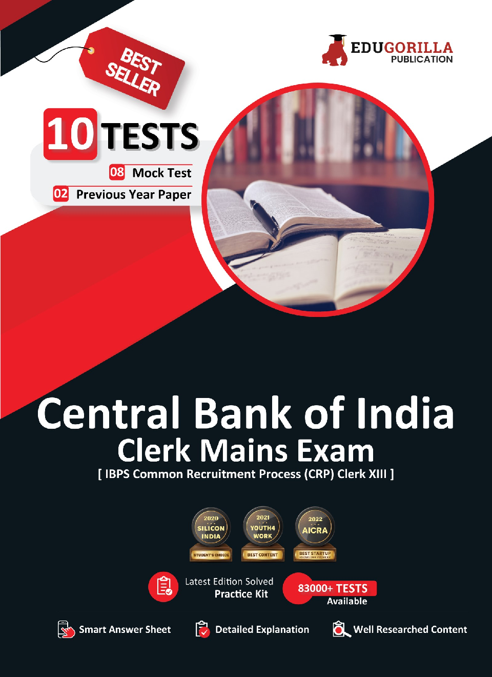 Central Bank of India Clerk Mains (IBPS CRP PO/MT XIII) Book 2023 (English Edition) - 8 Full Length Mock Tests and 2 Previous Year Papers with Free Access to Online Tests - Page 1