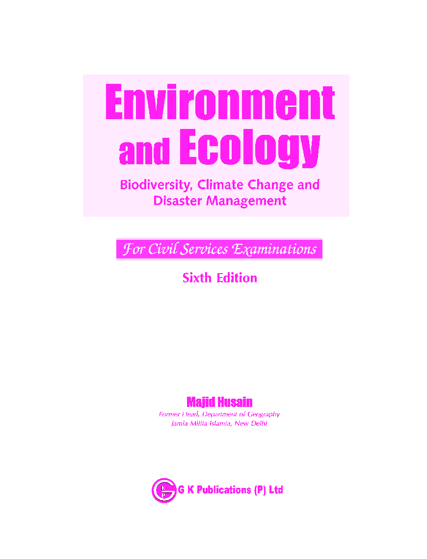 Environment & Ecology for Civil Services Examination 6ed by Majid Husain - Page 2