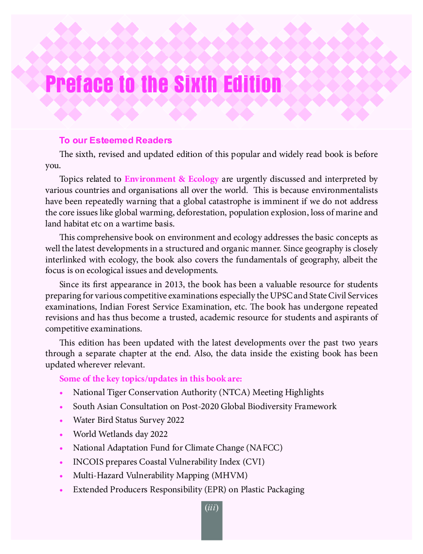 Environment & Ecology for Civil Services Examination 6ed by Majid Husain - Page 4
