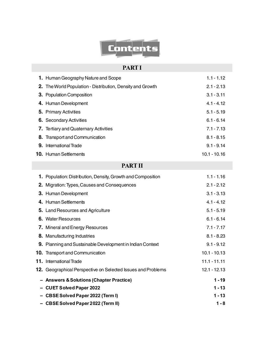 Board plus CUET 2023 CL Master Series - CBSE Study Guide - Class 12 - Geography - Page 3