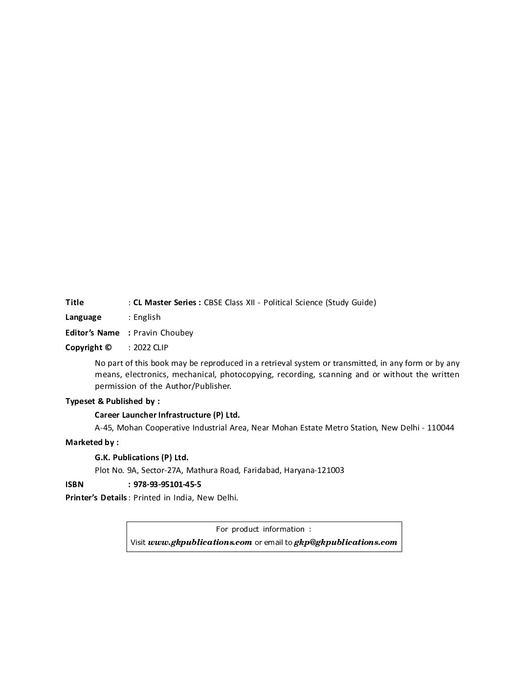 Board plus CUET 2023 CL Master Series - CBSE Study Guide - Class 12 - Political Science - Page 2