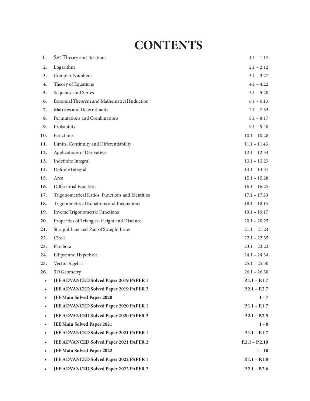 IIT JEE 2023 Mathematics (Main & Advanced) - 19 Years Chapter wise & Topic wise Solved Papers 2004-2022 - Page 4