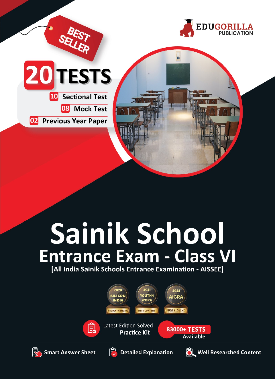 Sainik School Entrance Exam Class VI Book 2023 (English Edition) - 10 Mock Tests and 15 Sectional Tests (1900 Solved Objective Questions) with Free Access to Online Tests - Page 1