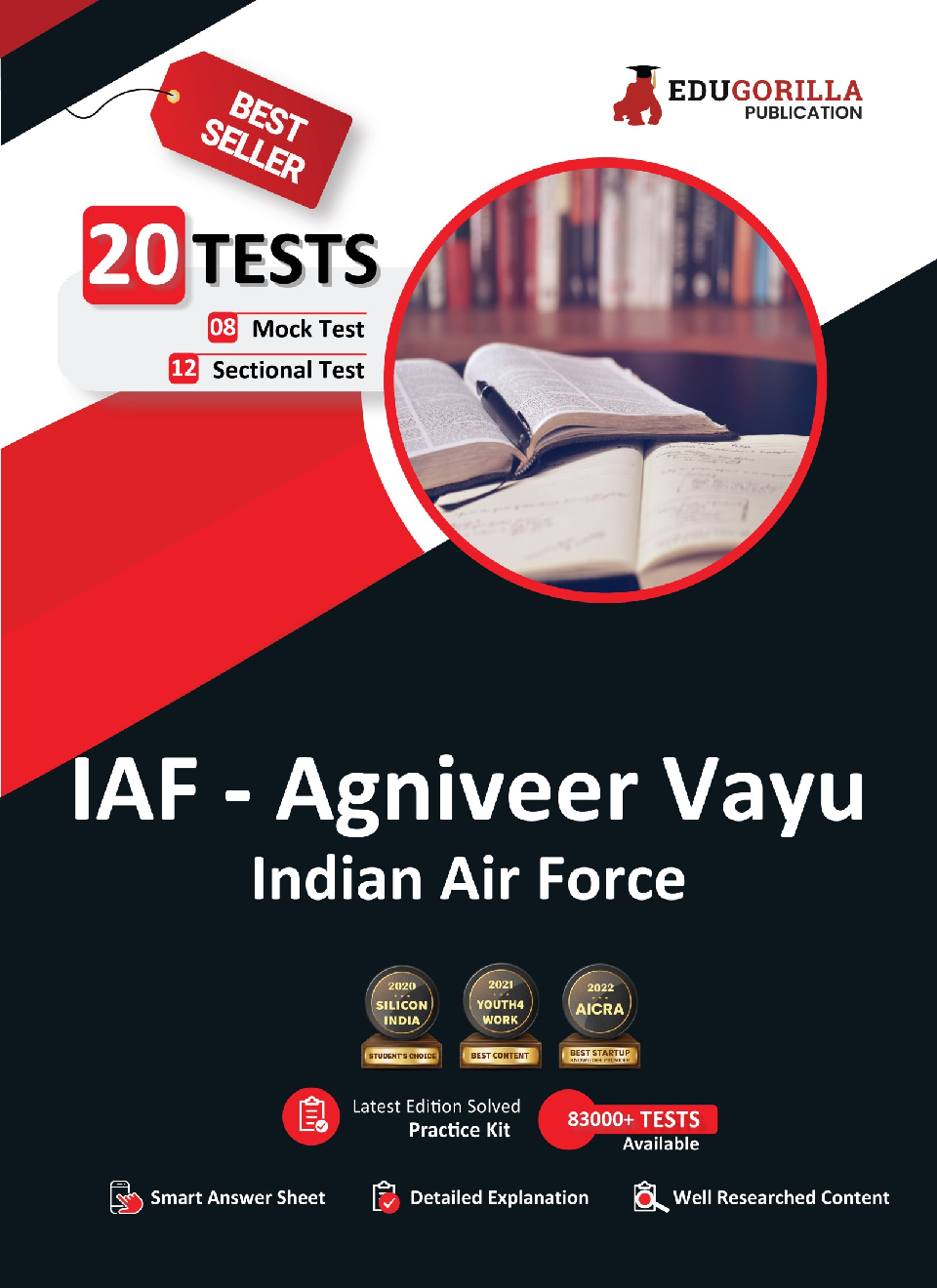 Agniveer Vayu Exam Prep Book 2023 (English Edition) Indian Air Force Agneepath Scheme - 8 Mock Tests and 12 Sectional Tests (1100 Solved Questions) with Free Access to Online Tests - Page 1