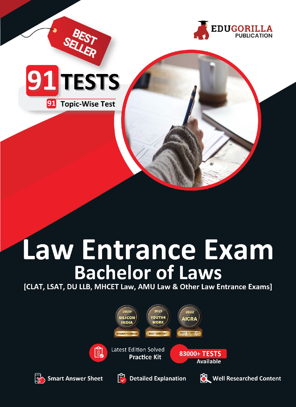 Law Entrance Exam 2023 - 91 Topic-wise Solved Tests For Various National and State Universities/Institutes CLAT, LSAT, DU LLB, MHCET Law, AMU Law with Free Access to Online Tests - Page 1