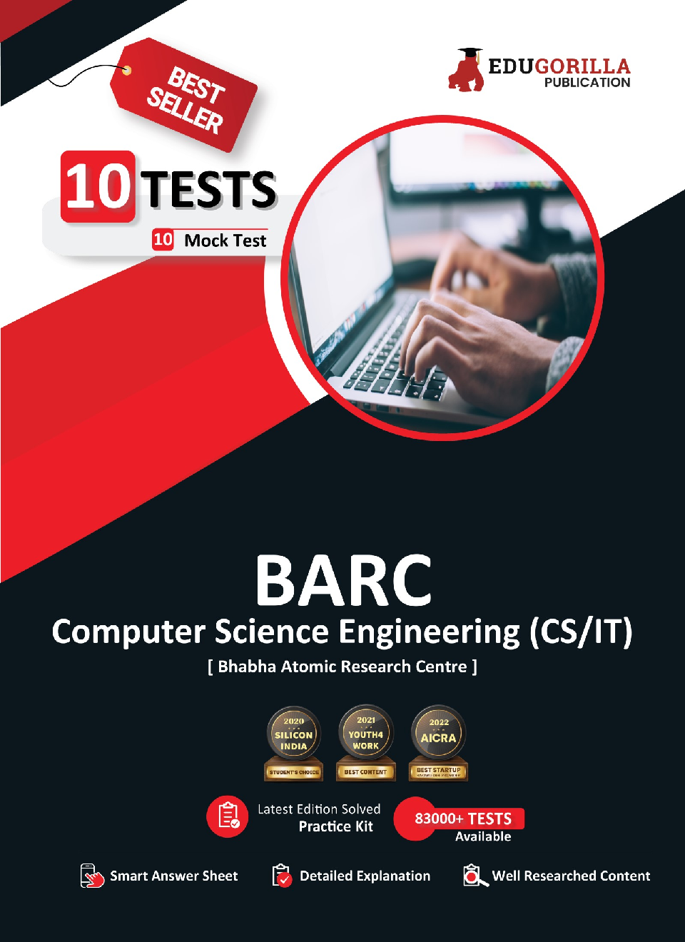 BARC Computer Science (CS/IT) Exam 2023 (Bhabha Atomic Research Centre) - 10 Full Length Mock Tests (1000 Solved Questions) with Free Access To Online Tests - Page 1