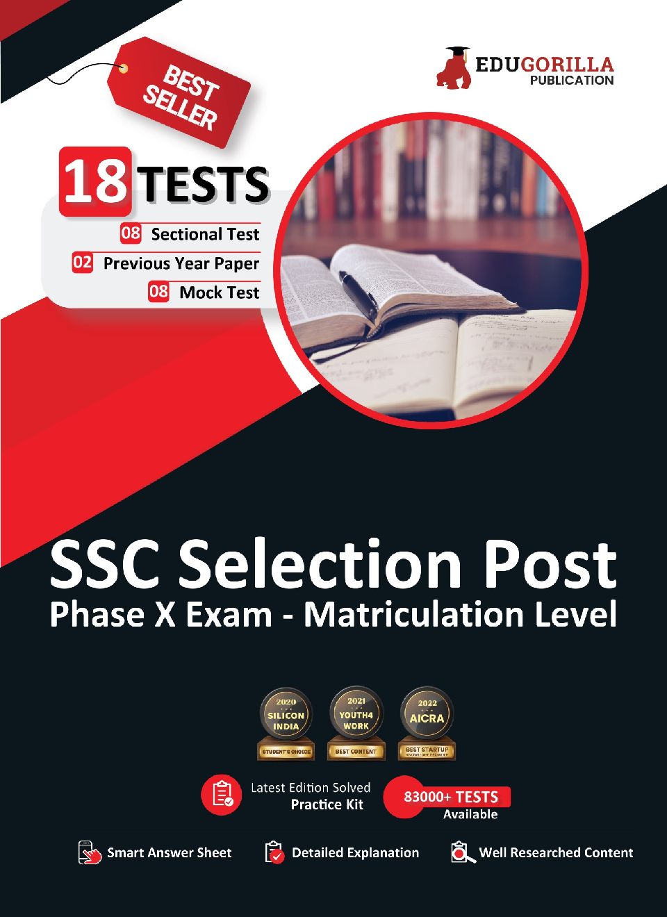 SSC Selection Post Phase XI (Matriculation level) Book 2023 (English Edition) - 8 Mock Tests, 8 Sectional Tests, 2 Previous Year Papers (1200 Solved Questions) - Free Access to Online Tests - Page 1