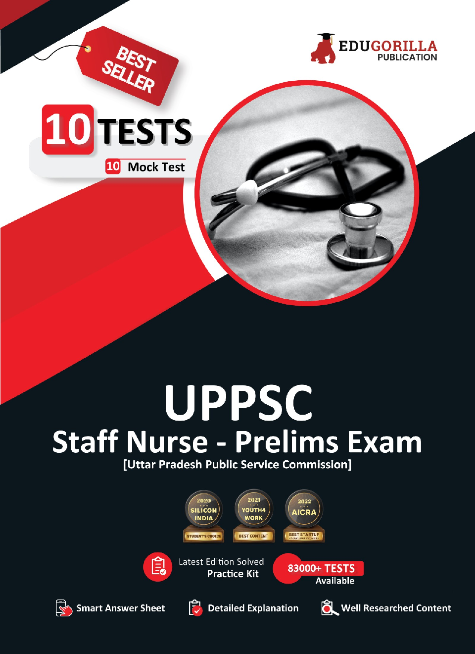 EduGorilla UPPSC Staff Nurse Recruitment Prelims Book 2023 (English Edition) - 10 Full Length Mock Tests (1700 Solved Questions) with Free Access to Online Tests - Page 1