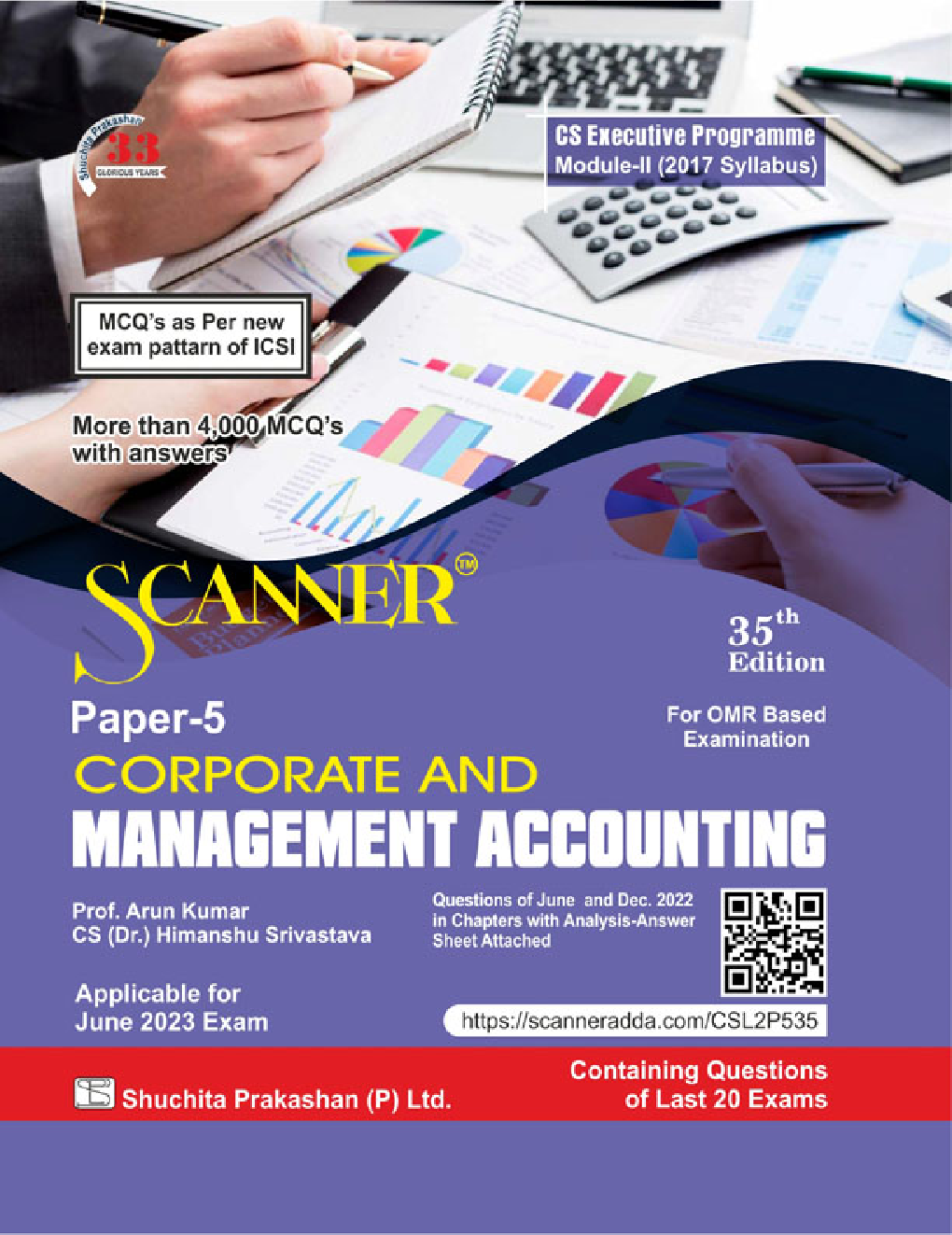 Shuchita Scanner CS Executive Programme Module - II (2017 Syllabus) Paper -5 Corporate and Management Accounting - Page 1