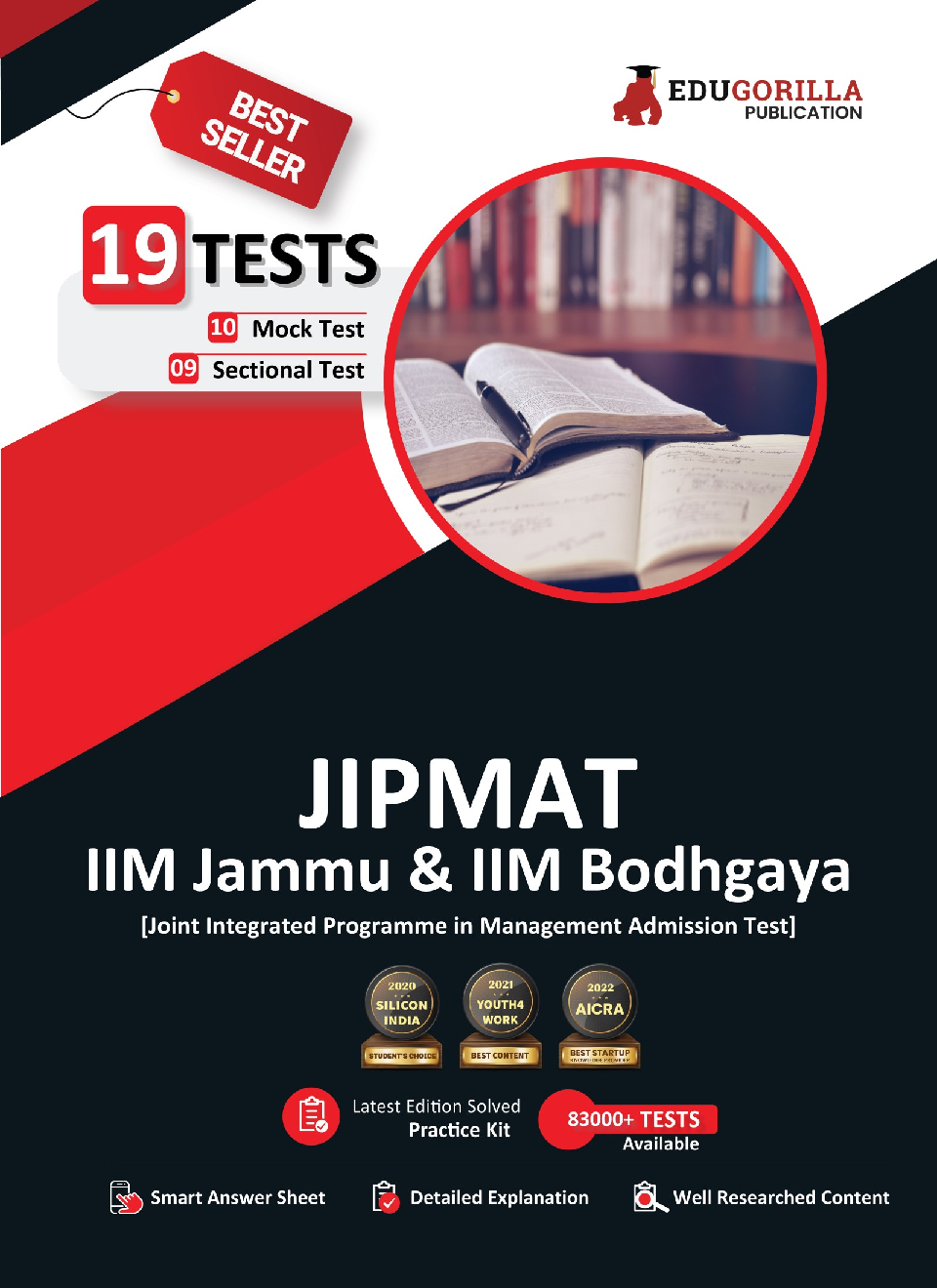 JIPMAT (IIM Bodh Gaya and IIM Jammu) Exam Preparation Book 2023 (English Edition) - 10 Mock Tests and 9 Sectional Tests (1300 Solved Questions) with Free Access to Online Tests - Page 1