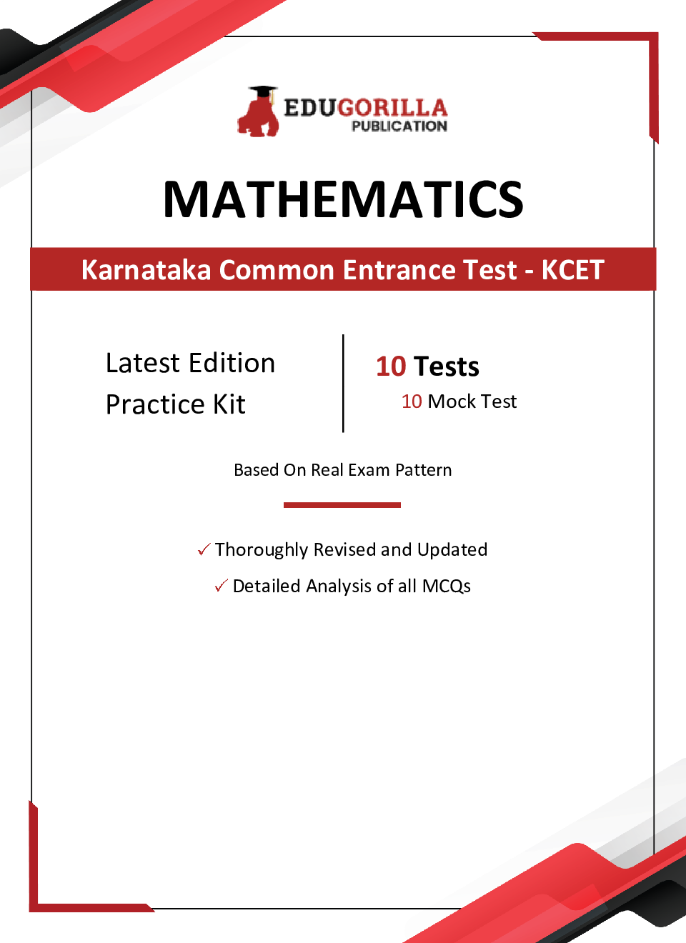 KCET Mathematics Book 2023 (Karnataka Common Entrance Test) - 10 Mock Tests (Solved Objective Questions with detail solution) with Free Access To Online Tests - Page 3