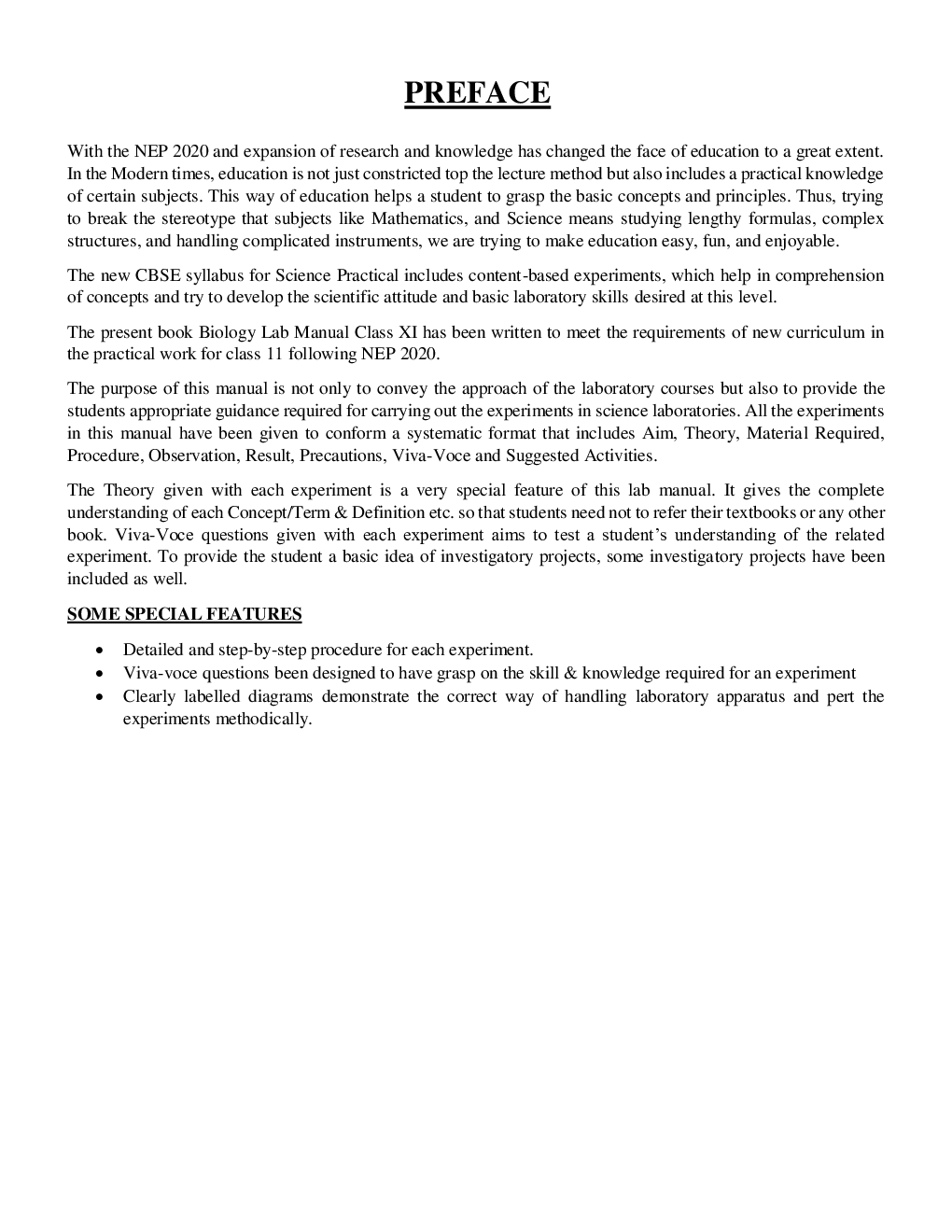 Biology Lab Manual Class XI | As per the latest CBSE syllabus and other State Board following the curriculum of CBSE. - Page 4