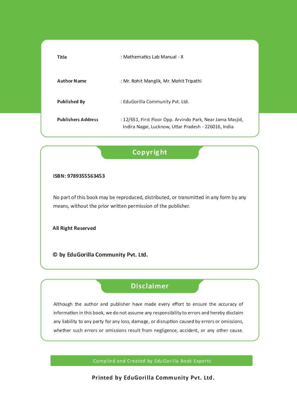 Mathematics Lab Manual Class X | According to the latest CBSE syllabus and other State Boards following the CBSE curriculum - Page 3