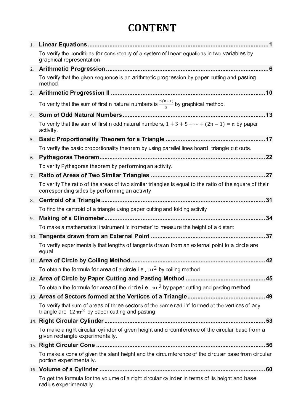 Mathematics Lab Manual Class X | According to the latest CBSE syllabus and other State Boards following the CBSE curriculum - Page 5