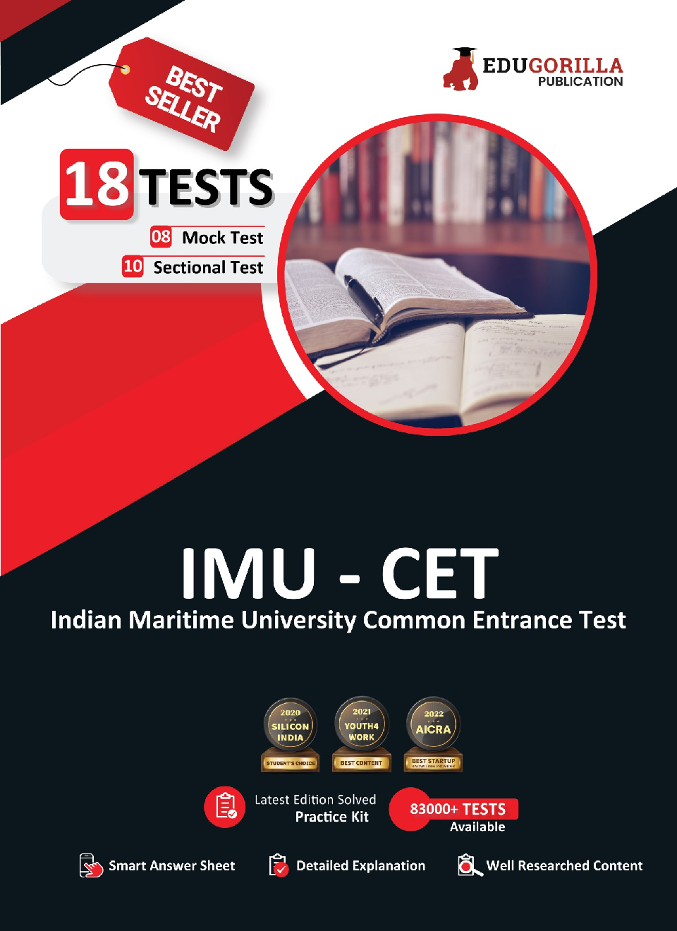 IMU CET 2023 : Indian Maritime University Common Entrance Test - 8 Mock Tests and 10 Sectional Tests (2000 Solved Questions) with Free Access to Online Tests - Page 1