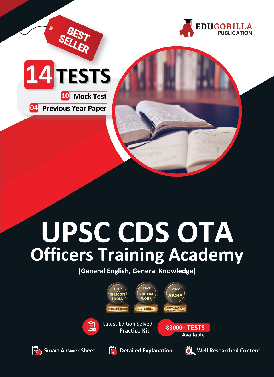 UPSC CDS OTA General English and General Knowledge (English Edition) - 10 Mock Tests and 4 Previous Year Papers (1600 Solved Questions) with Free Access to Online Tests - Page 1