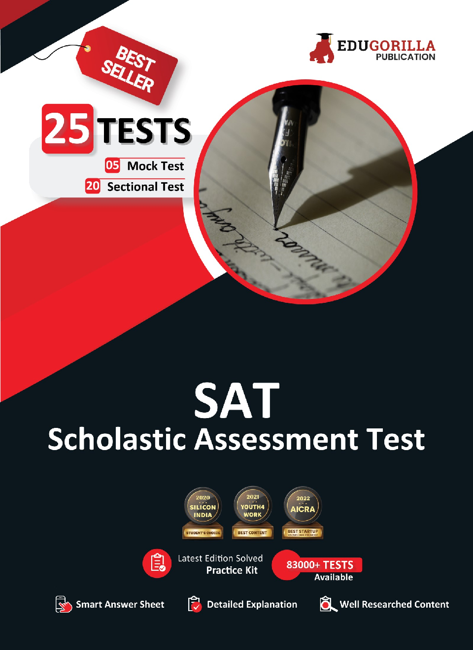 SAT : Scholastic Assessment Test 2023 (English Edition) - 20 Sectional Tests and 5 Full Length Mock Tests (1500 Solved Questions) with Free Access to Online Tests - Page 1