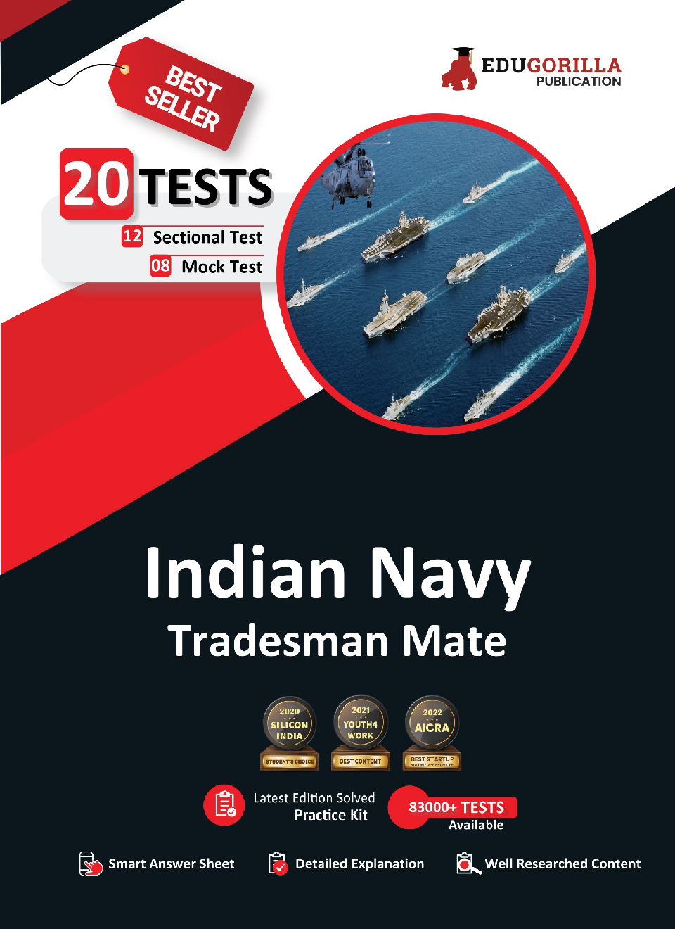 Indian Navy Tradesman Mate (TMM) Exam 2023 (English Edition) - 8 Mock Tests and 12 Sectional Tests (1100 Solved MCQ Questions) with Free Access to Online Tests - Page 1