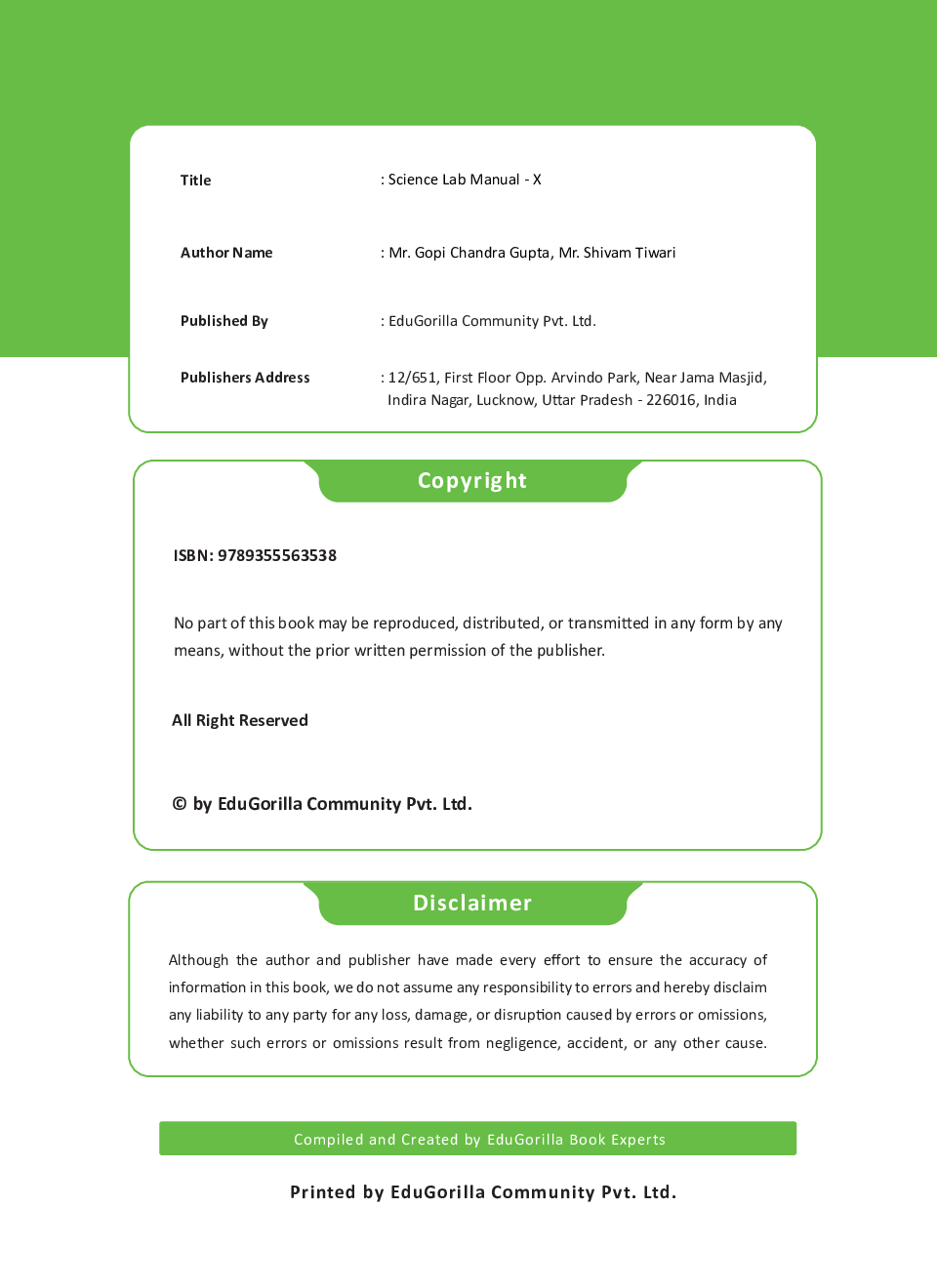 Science Lab Manual Class X | follows the latest CBSE syllabus and other State Board following the CBSE Curriculam. - Page 3