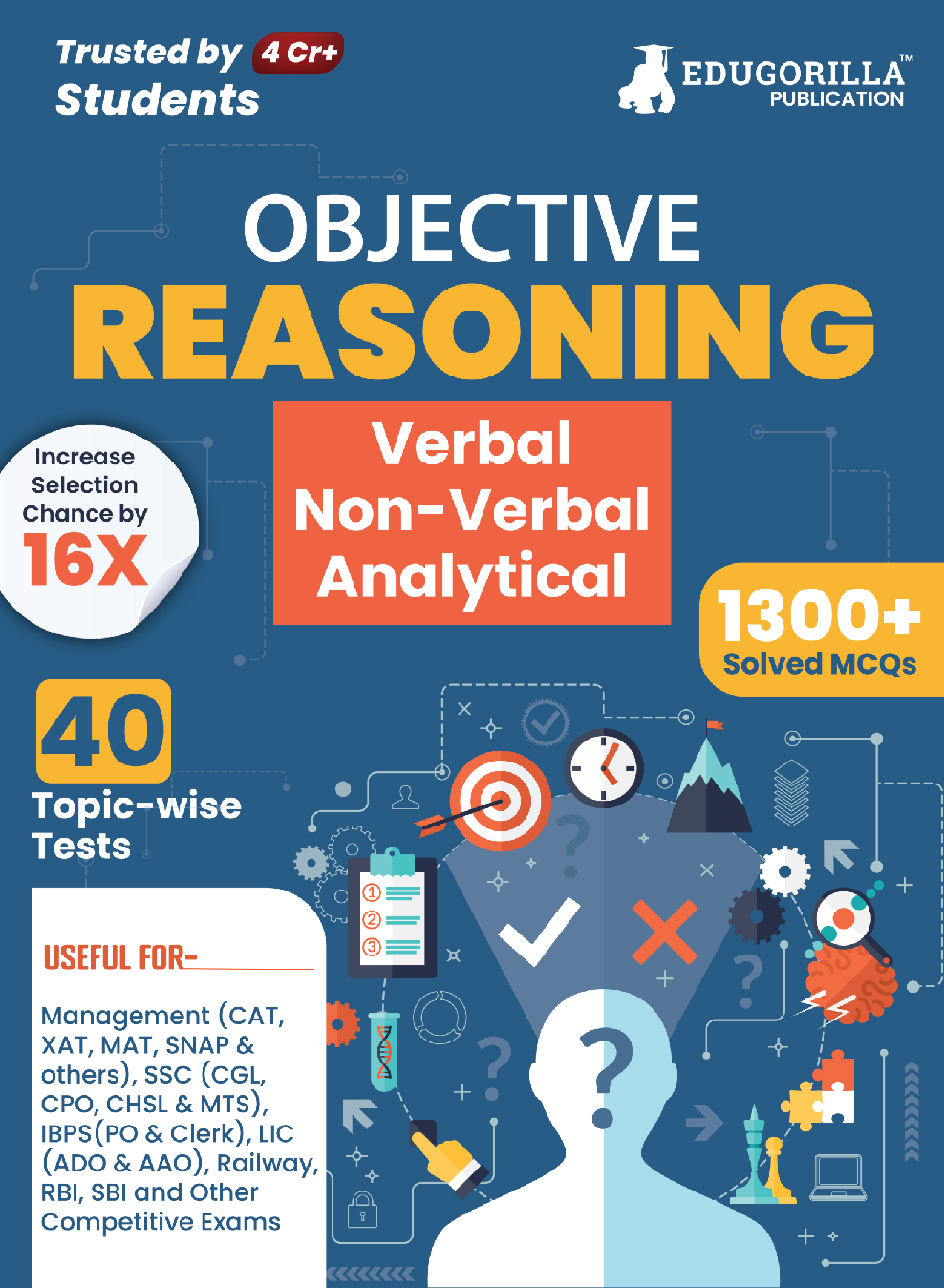 Reasoning : Verbal, Non Verbal & Analytical Book 2023 (English Edition) - 40 Topic-wise Solved Tests (1300 Solved Questions) with Free Access to Online Tests - Page 1