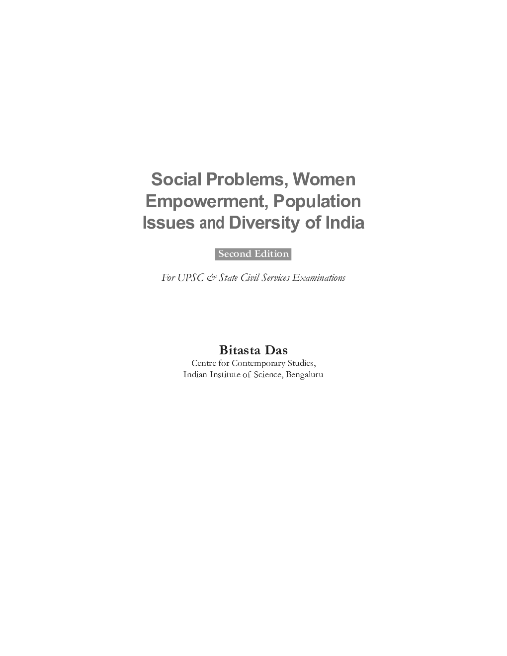 Social Problems, Women Empowerment, Population Issues and Diversity of India 2ed - Page 2