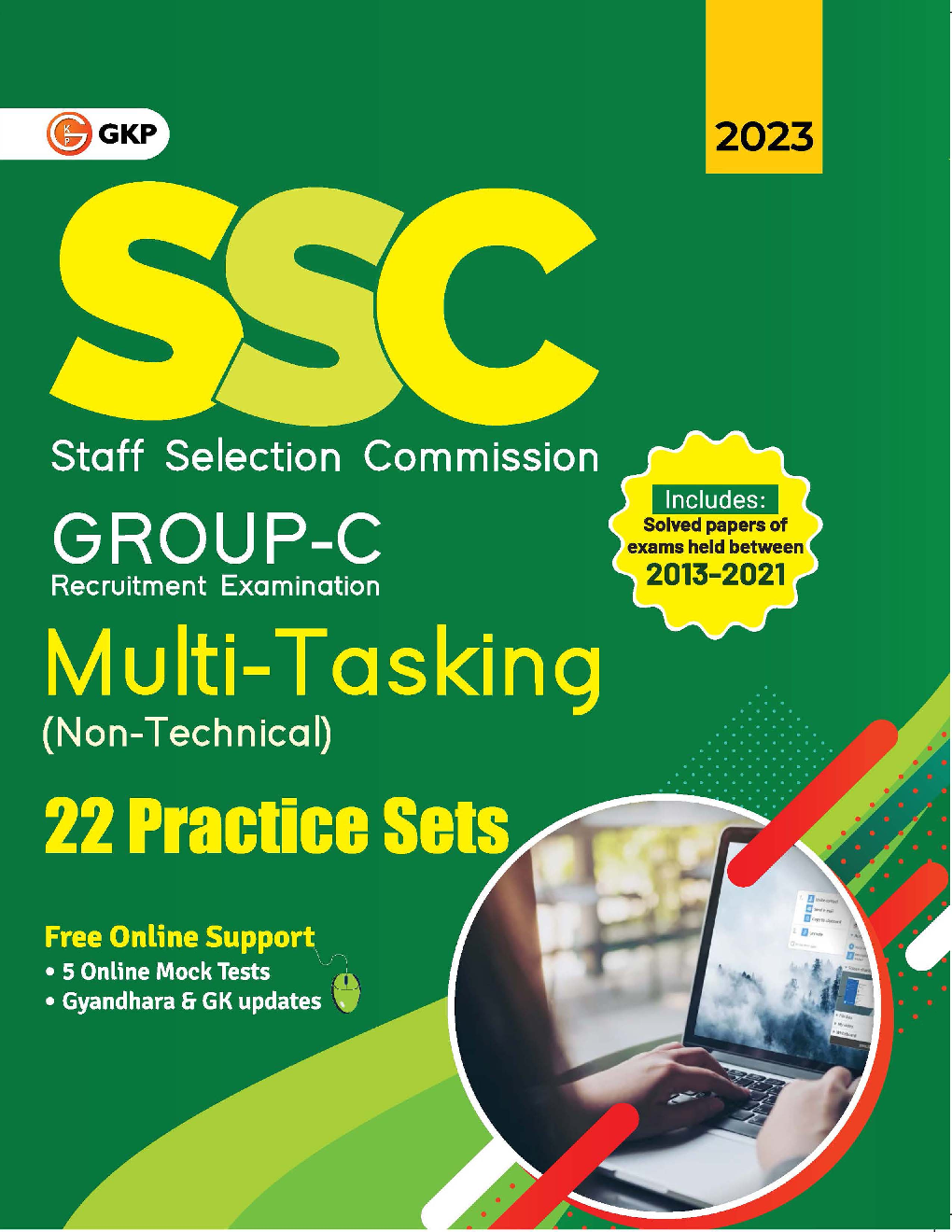 SSC 2023 : Group C Multi-Tasking (Non Technical) - 22 Practice Sets - Page 1