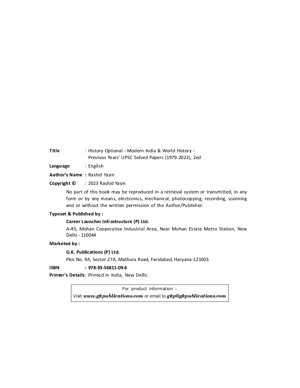 History Optional - Modern India & World History - Previous Years' UPSC Solved Papers 1979-2022 2ed - Page 5