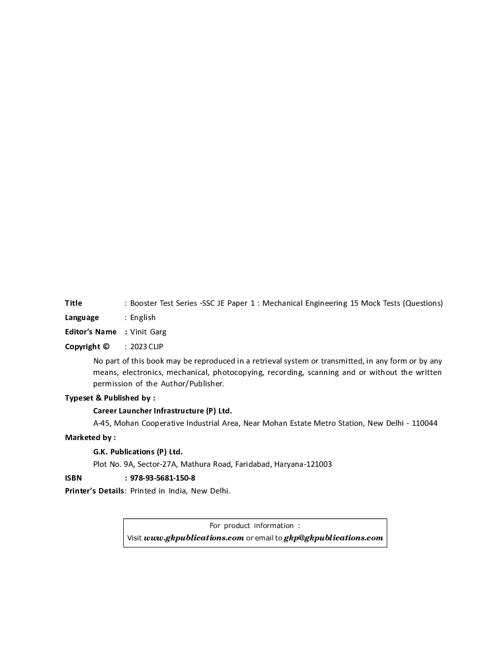 SSC : Booster Test Series - JE Paper I - Mechanical Engineering - 15 Mock Tests (includes 2019-2022 papers) - Page 3