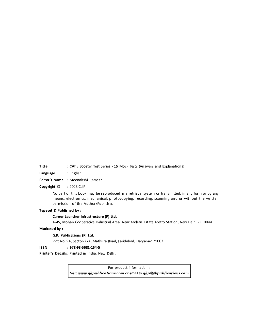 CAT 2023 : Booster Test Series - 15 Mock Tests  (Questions, Answers & Explanations) - Page 3