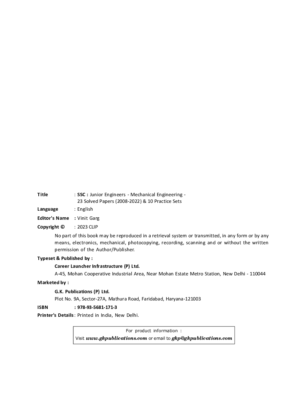 SSC : Junior Engineers Paper I - Mechanical Engineering - 23 Solved Papers & 10 Practice Sets - Page 3