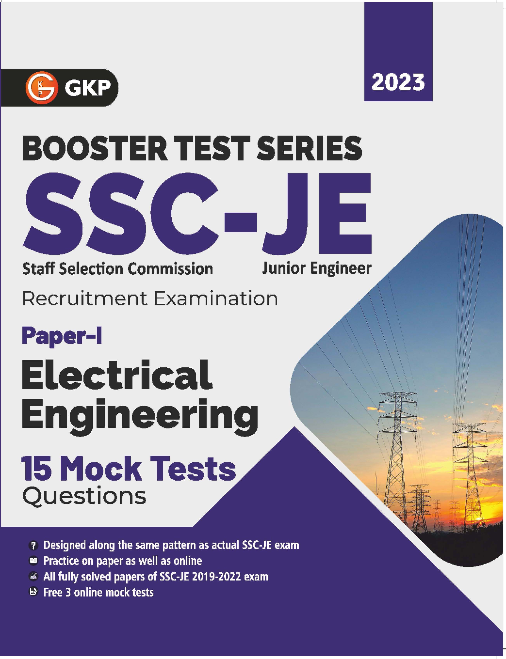 SSC 2023 Booster Test Series - JE Paper I -  Electrical Engineering - 15 Mock Tests (includes 2019-2022 papers)  - Page 1