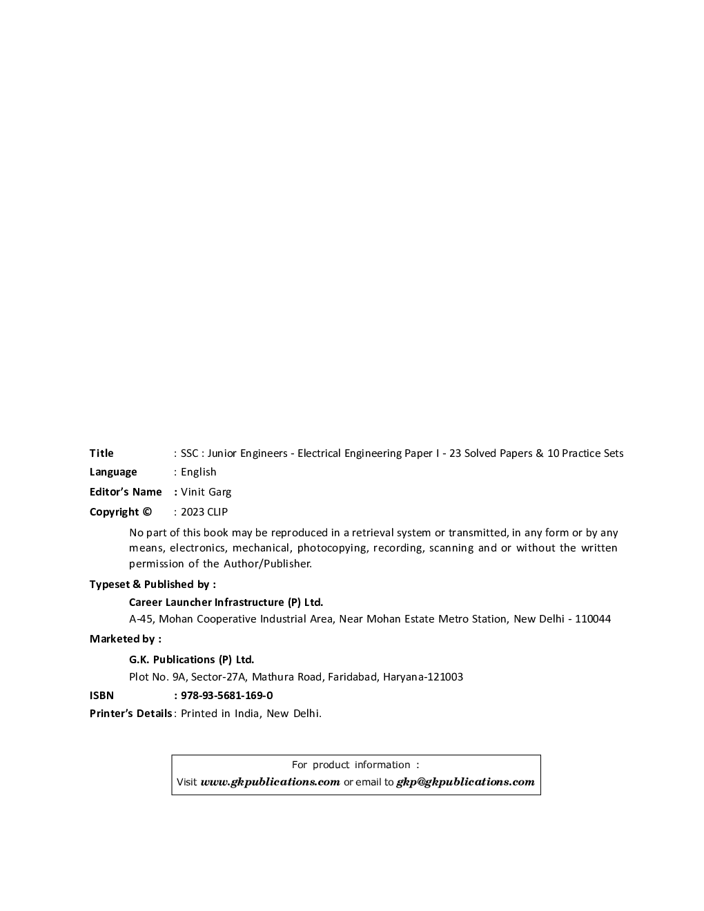 SSC 2023 Junior Engineers Paper I - Electrical Engineering - 23 Solved Papers & 10 Practice Sets - Page 3