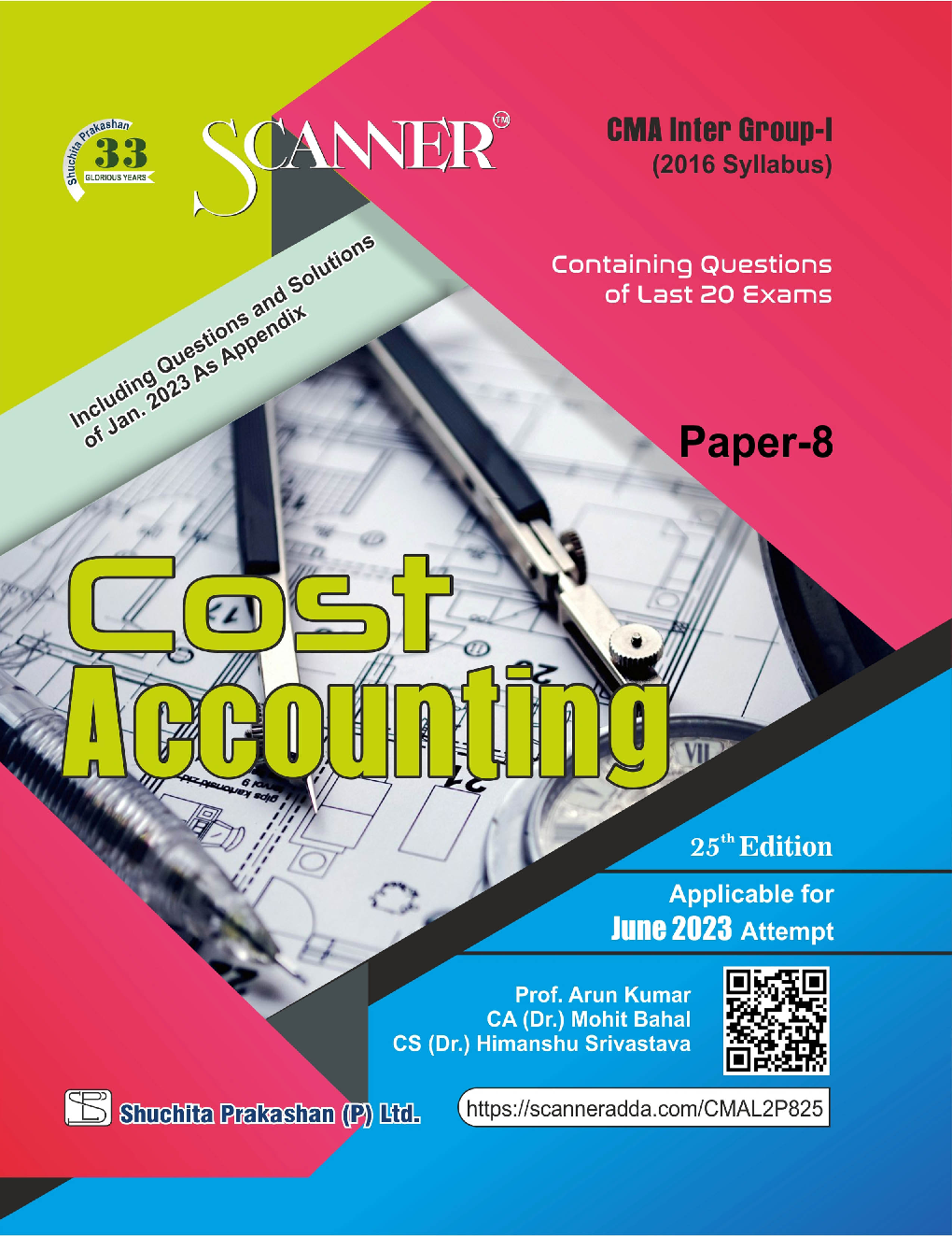 Shuchita CMA Scanner for Inter Group - I  Paper- 8 Cost Accounting  (2016 Syllabus) - Page 1