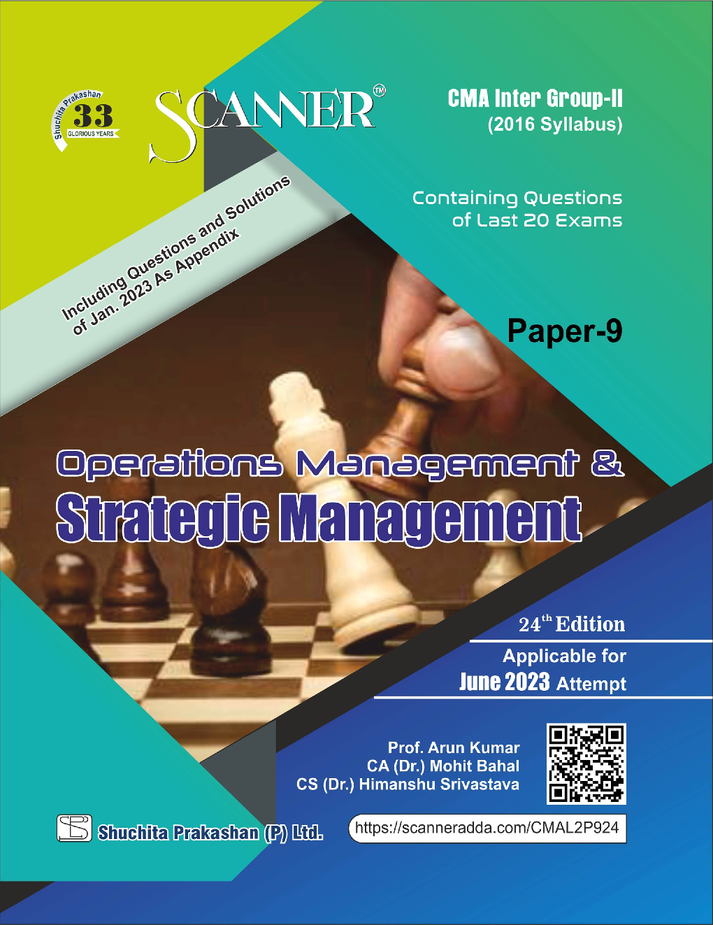 Shuchita CMA Scanner for Inter Group - II  Paper-9 Operations Management & Strategic Management  (2016 Syllabus) - Page 1
