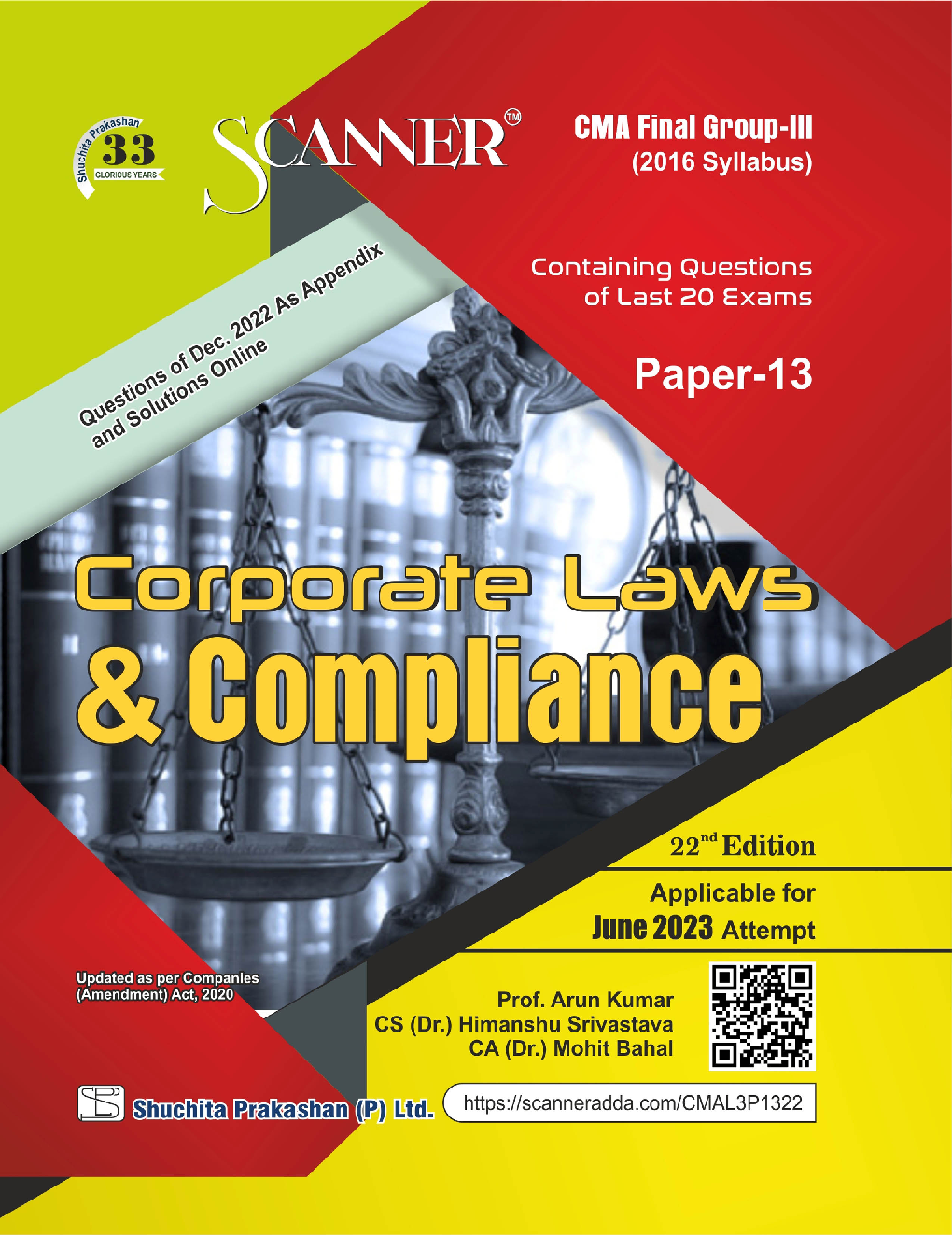 Shuchita CMA Scanner for Final Group - III  Paper-13 Corporate Law & Compliance  (2016 Syllabus) - Page 1