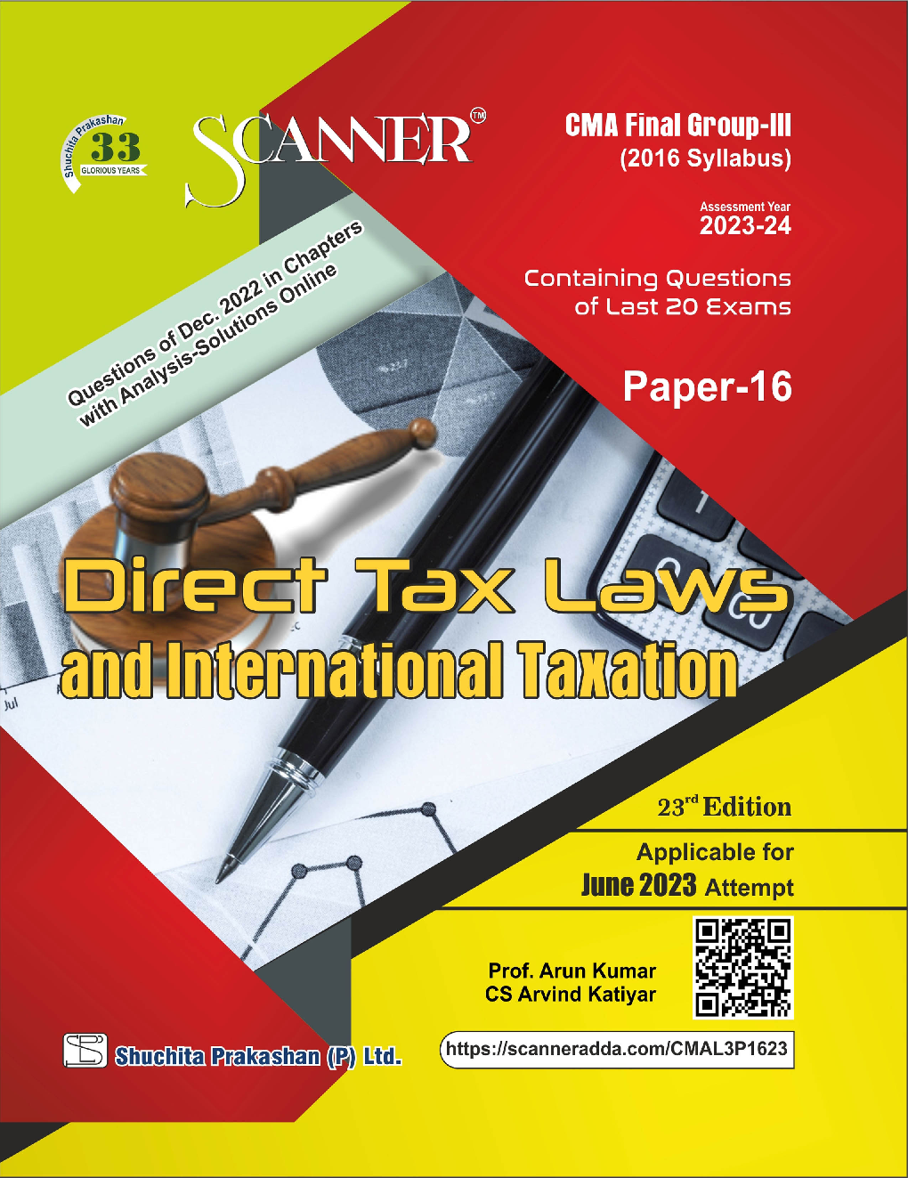 Shuchita CMA Scanner for Final Group - III  Paper-16 Direct Tax Laws and International Taxation  (2016 Syllabus) - Page 1