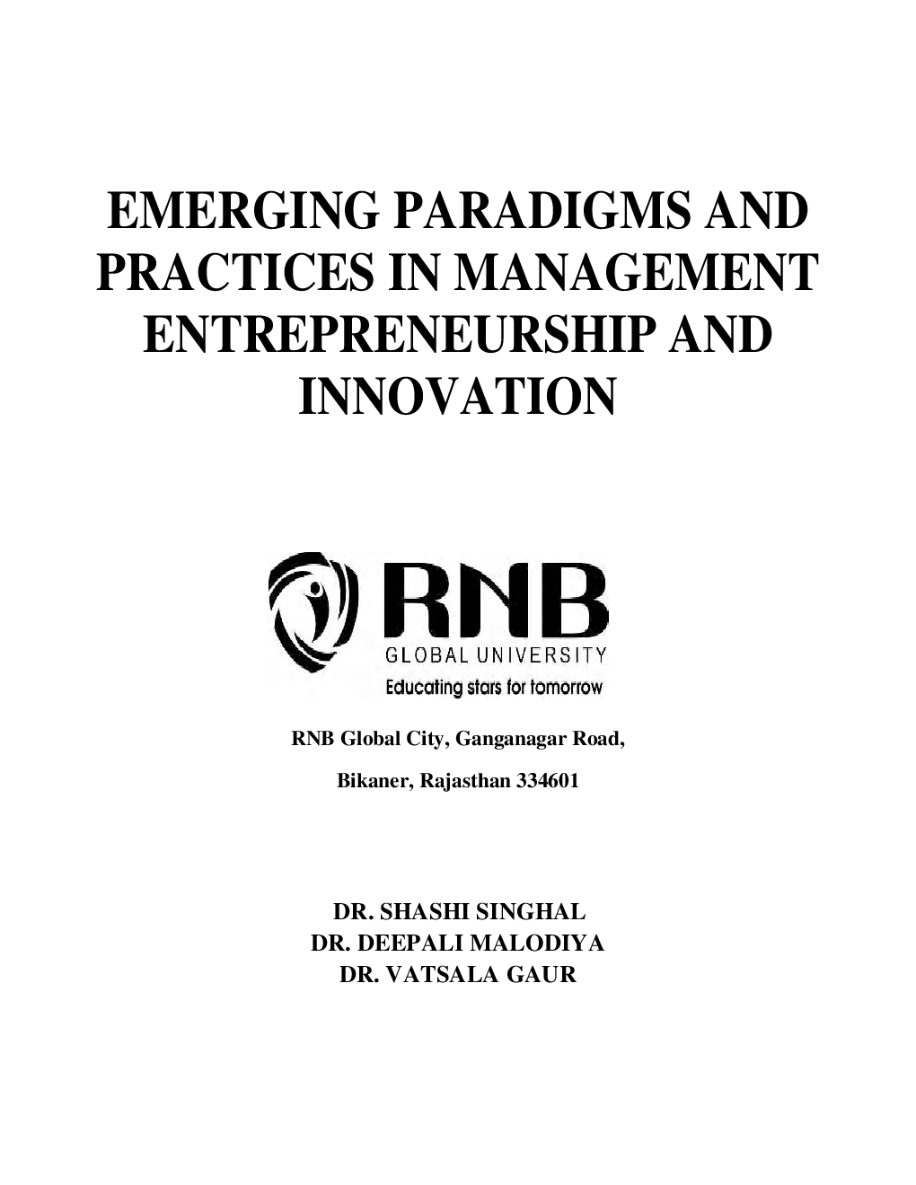 Emerging Paradigms and Practices in Management, Entrepreneurship and Innovation  - Page 2