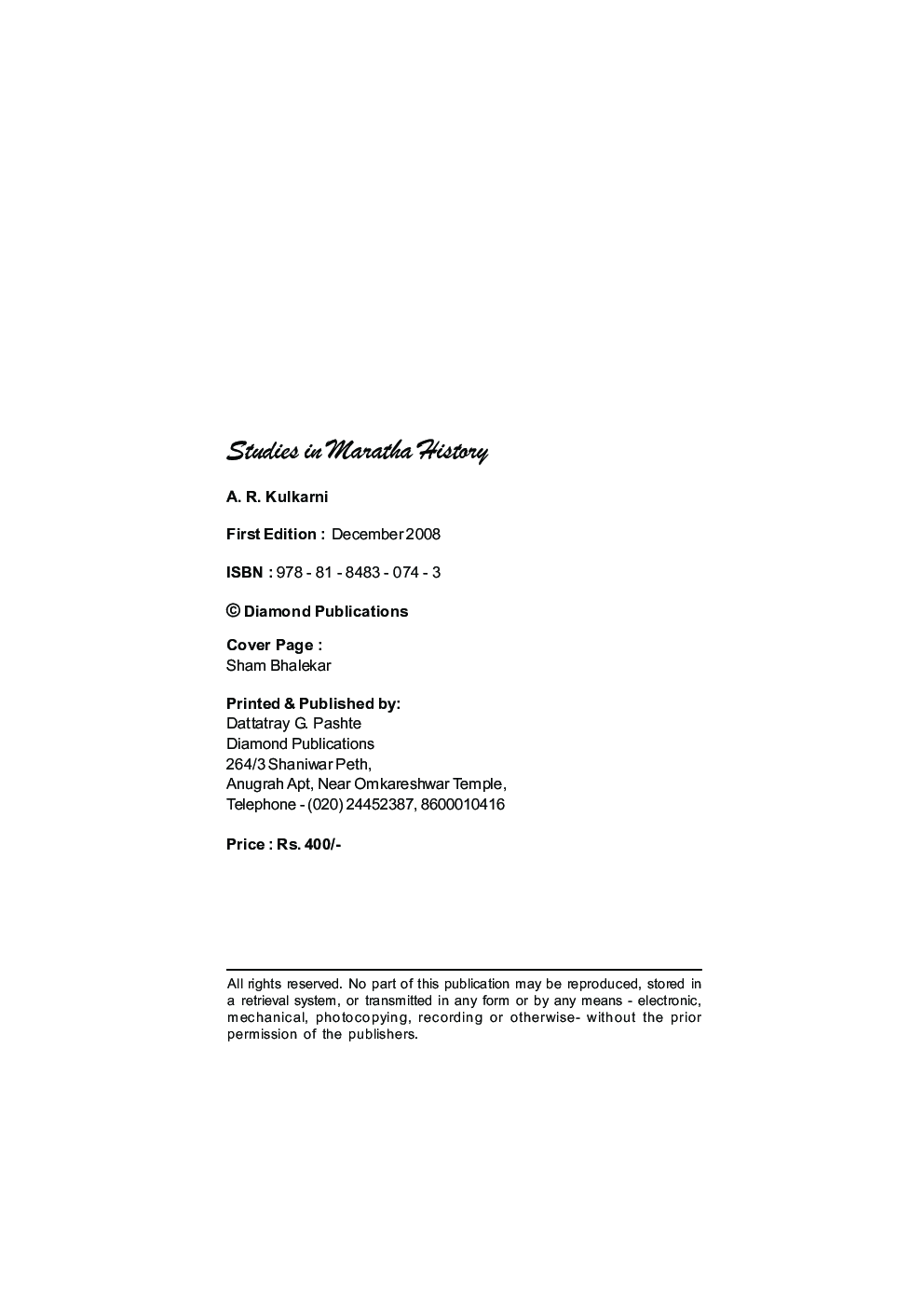 Studies in Maratha History - Page 3