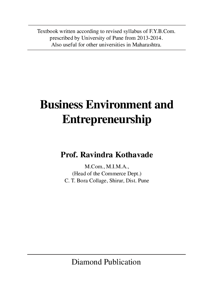 Business Environment And Entrepreneurship - Page 2