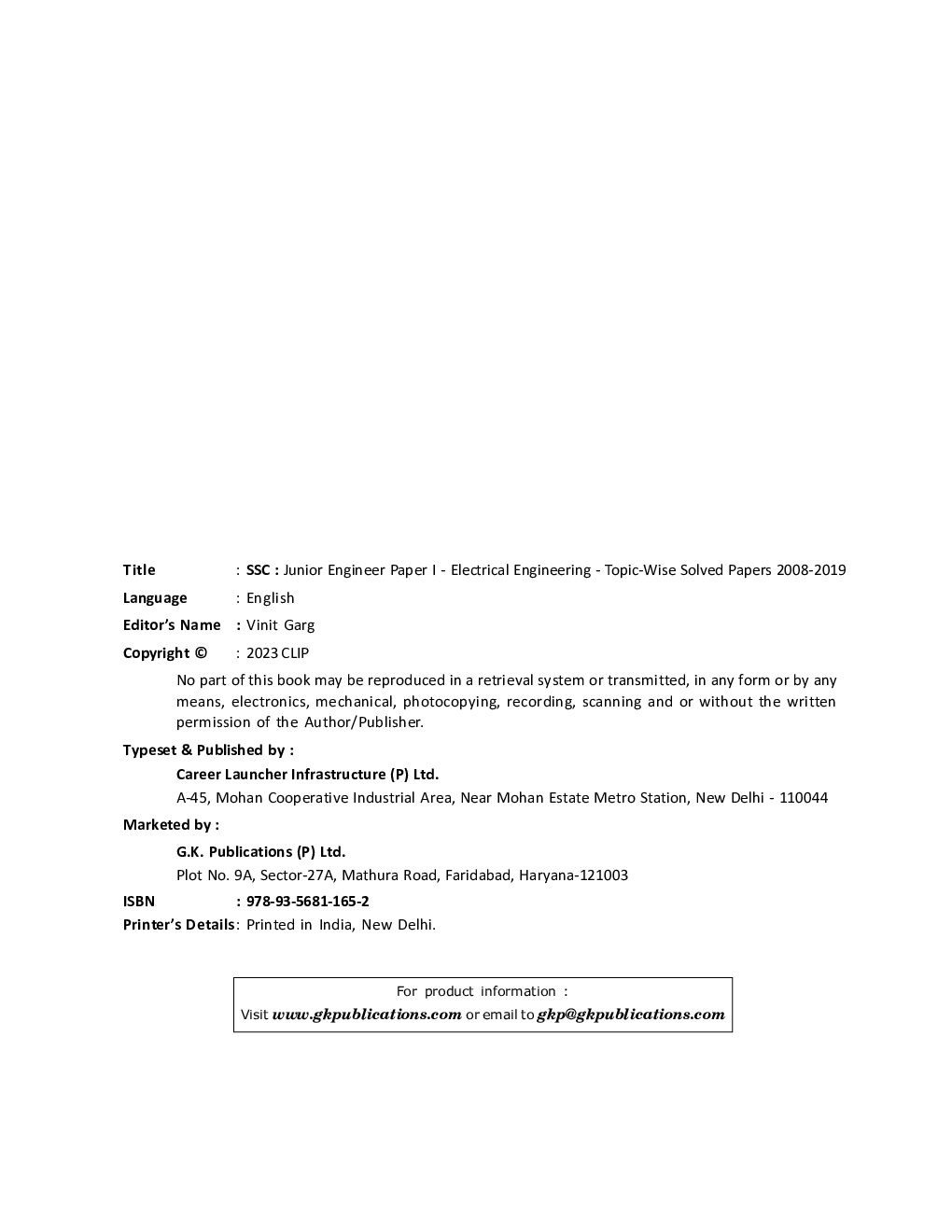 SSC 2023 Junior Engineer Paper I - Electrical Engineering - Topicwise Solved Papers 2008-2019 (Latest paper included 2020 - 2022) - Page 3